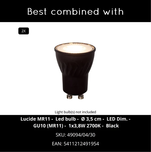 Lucide OTIMO - Wandspot / Wandlamp - 2xGU10 - Koffie | Essential - CROSSSELL